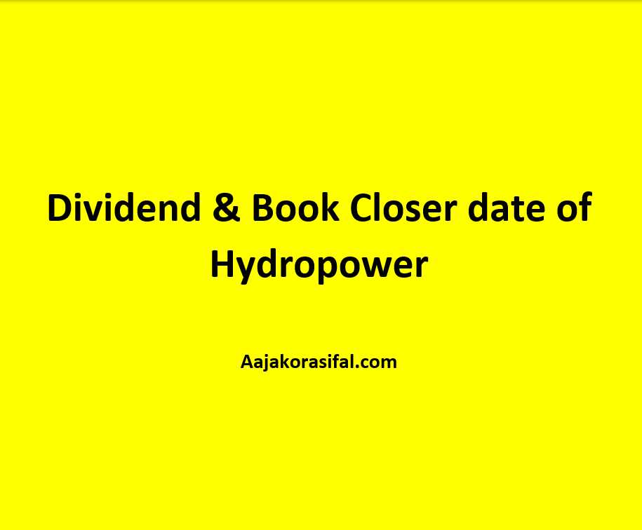 Dividend Declared by Hydro Power Companies