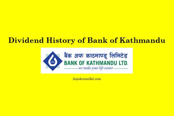 Dividend History of Bank of Kathmandu Ltd. (BOKL)