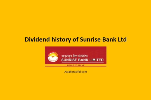 Dividend history of Sunrise Bank Limited (SRBL)