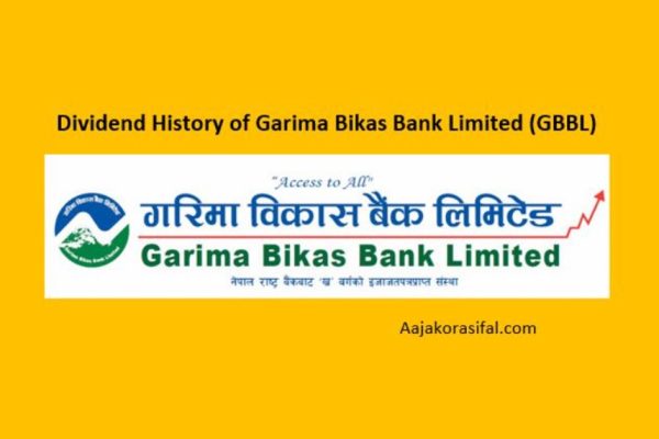 Dividend History of Garima Bikas Bank Limited (GBBL)
