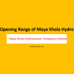 Opening Range of Maya Khola Hydropower Company