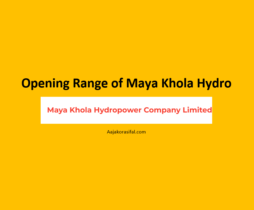 Opening Range of Maya Khola Hydropower Company