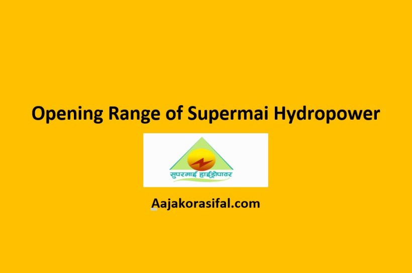 Opening Range of Supermai Hydropower