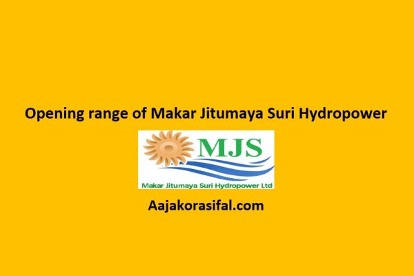 Opening range of Makar Jitumaya Suri Hydropower
