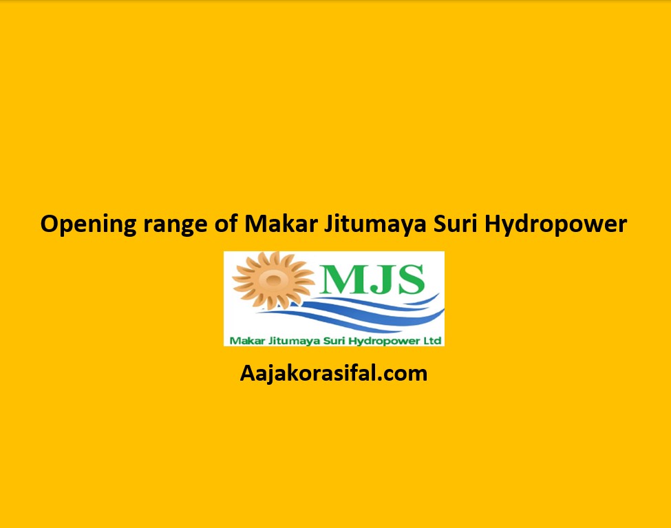 Opening range of Makar Jitumaya Suri Hydropower