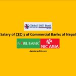 Salary of CEO's of Commercial Banks of Nepal