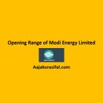 Opening Range of Modi Energy Limited