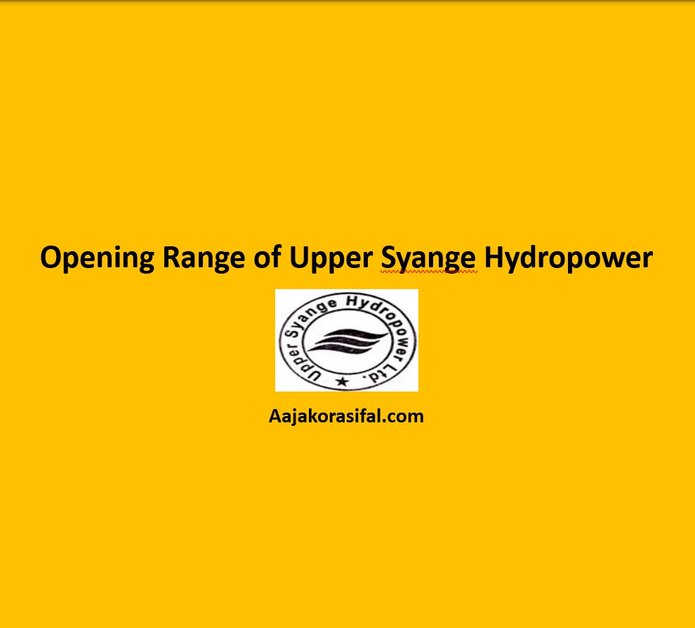 Opening Range of Upper Syange Hydropower