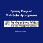Opening Range of Mid-Solu Hydropower