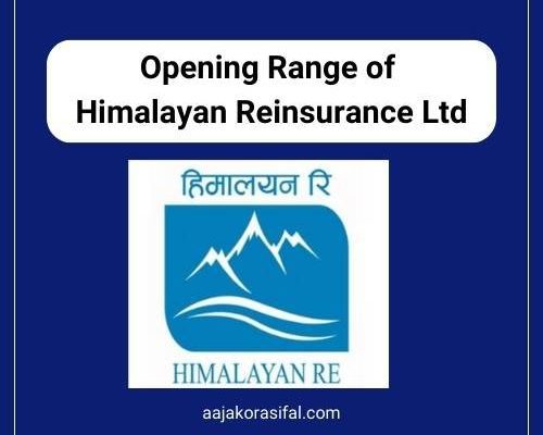 Opening Range of Himalayan Reinsurance Limited