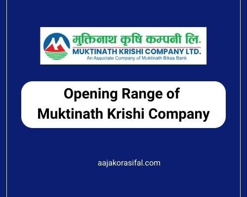 Opening Range of Muktinath Krishi Company